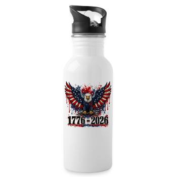 Eagle Patriot 1776–2026 - Water bottle with straw - white - Right