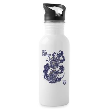 RIP PULL PROTECT Trading Card Collector Legendary - Water bottle with straw - white - Right