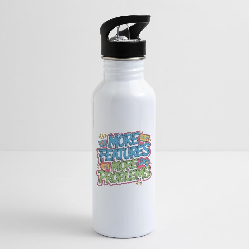 Game Developer More Features More Web Developer Water bottle with straw