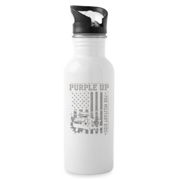 Purple Spice Up Militaires Enfants Hélicoptère Militaire K - Gourde avec paille intégrée - blanc - Droite