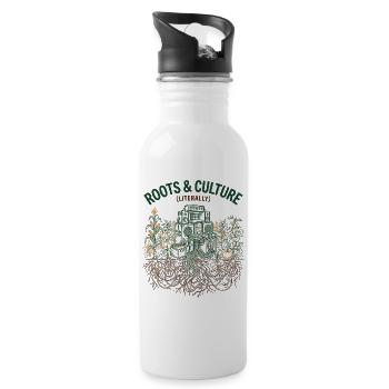 Roots And Culture - Water bottle with straw - white - Right