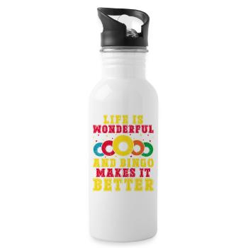 Bingo Game Makes It Better Bingo - Water bottle with straw - white - Right