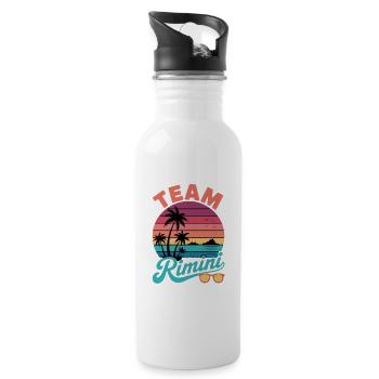 Team Rimini Sunset - Water bottle with straw - white - Right