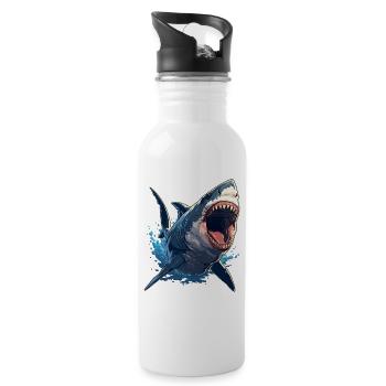 Mégalodons Mégalodon - Gourde avec paille intégrée - blanc - Droite
