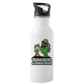 Growing Greens - Water bottle with straw - white - Right