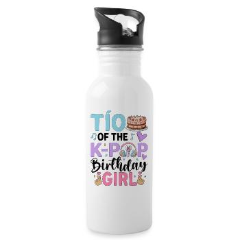 Tío of The K-Pop Birthday Girl - Water bottle with straw - white - Right