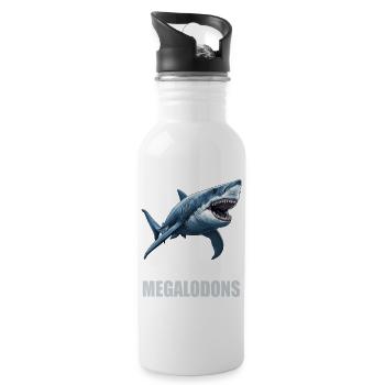 Mégalodons Mégalodon - Gourde avec paille intégrée - blanc - Droite