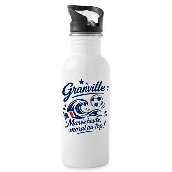 Granville Marée Foot - Trinkflasche mit integriertem Trinkhalm - Weiß - Rechts