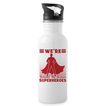 Musical Theatre Behind The Scenes Superheroes - Water bottle with straw - white - Right