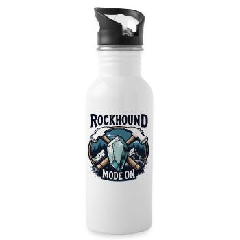 Rockhound Mode sur la géologie de la chasse aux roches - Gourde avec paille intégrée - blanc - Droite