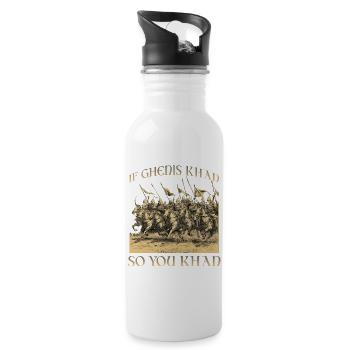 La Horde d’or 1225 Empire mongol Gengis Khan - Gourde avec paille intégrée - blanc - Droite