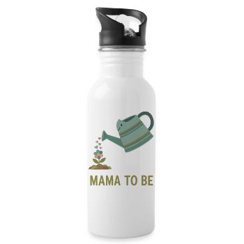 Révélation du sexe Maman pour être la mère de la baby shower Papa - Gourde avec paille intégrée - blanc - Droite