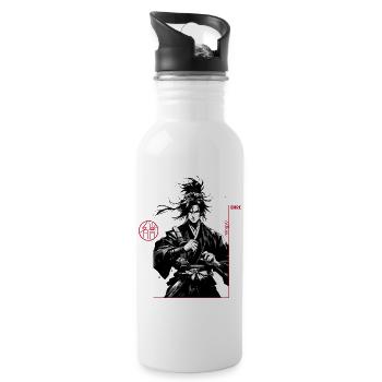 Samurai - Water bottle with straw - white - Right