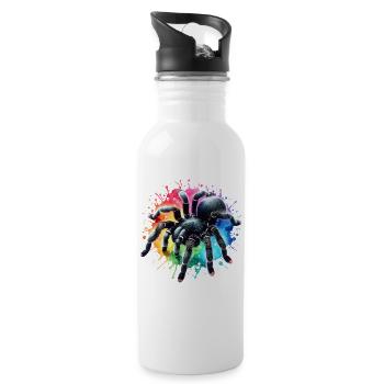 Pinktoe Rosafuss Tarantula Motif - Water bottle with straw - white - Right