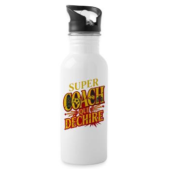 Super Coach Football Qui Déchire - Gourde avec paille intégrée - blanc - Droite