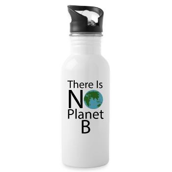 There_Is_No_Planet_B_Play_-_Environment - Gourde avec paille intégrée - blanc - Droite
