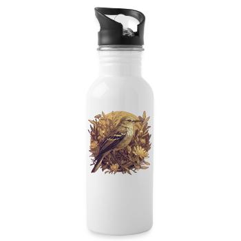 Spottdrosseln Spottdrossel - Trinkflasche mit integriertem Trinkhalm - Weiß - Rechts