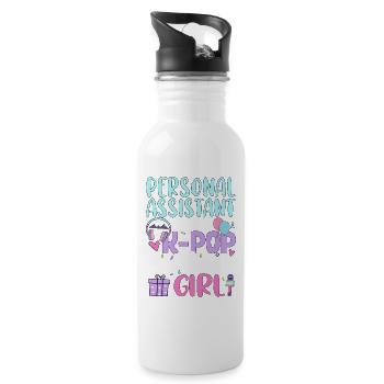 Assistante personnelle de la fille d’anniversaire de K Pop - Gourde avec paille intégrée - blanc - Droite
