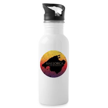 Mallorca die spanische Insel der Schönheit Spanien - Trinkflasche mit integriertem Trinkhalm - Weiß - Rechts