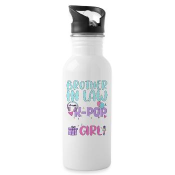 Beau-frère de la fille d’anniversaire de la K-Pop - Gourde avec paille intégrée - blanc - Droite