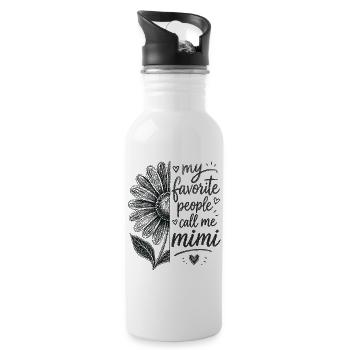Mes Personnes Préférées M'appellent Mimi - Gourde avec paille intégrée - blanc - Droite
