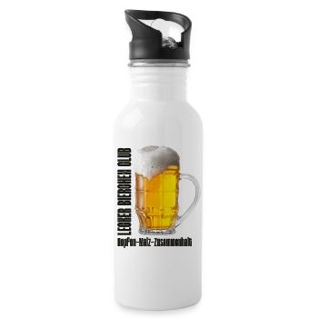 Lecker Bierchen Club Bier Bierglas  - Trinkflasche mit integriertem Trinkhalm - Weiß - Rechts