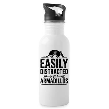 Armadillos Expressions Drôles Cadeau d’Armadillos - Gourde avec paille intégrée - blanc - Droite