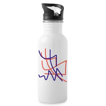 The most abstract work of art in the world - Water bottle with straw - white - Right