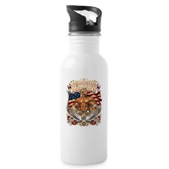 Statement by Daddy Alexander Hamilton, July 4 - Water bottle with straw - white - Right