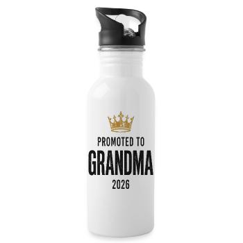 PROMUE GRAND-MÈRE 2026 - Gourde avec paille intégrée - blanc - Droite