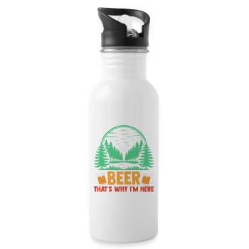 Hiking Mountain Trail Backpacking Outdoors Poaching - Water bottle with straw - white - Right