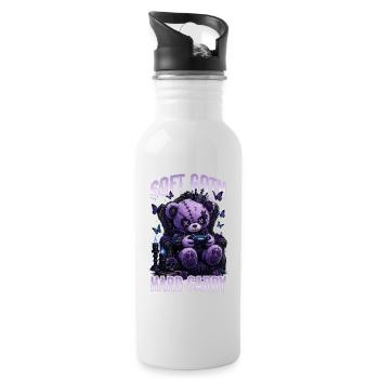 Pastel Goth Soft Goth Gaming Gamer - Water bottle with straw - white - Right