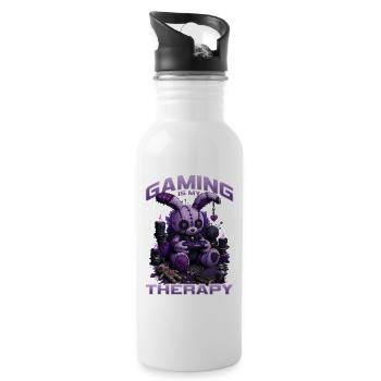 Pastel Goth Soft Goth Gaming Gamer - Water bottle with straw - white - Right
