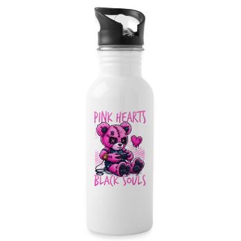 Pastel Goth Soft Goth Gaming Gamer - Water bottle with straw - white - Right