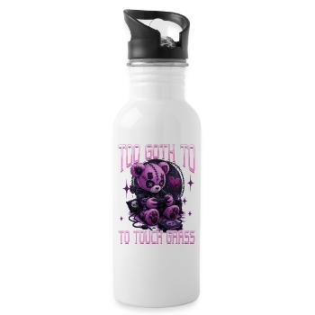 Pastel Goth Soft Goth Gaming Gamer - Water bottle with straw - white - Right