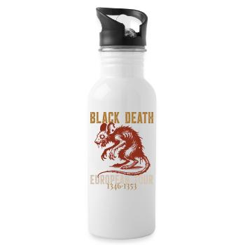 Black Death European Tour 1346 1353 Medieval - Water bottle with straw - white - Right