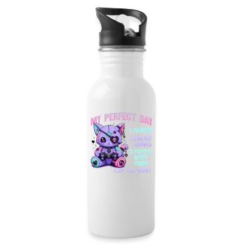 Pastel Goth Soft Goth Gaming Gamer - Gourde avec paille intégrée - blanc - Droite