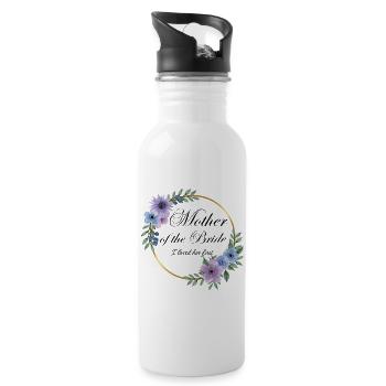 Couronne de la Mère Mariée - Gourde avec paille intégrée - blanc - Droite