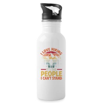Hiking Mountain Trail Backpacking Outdoors Poaching - Water bottle with straw - white - Right