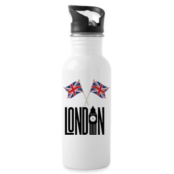 London - Water bottle with straw - white - Right