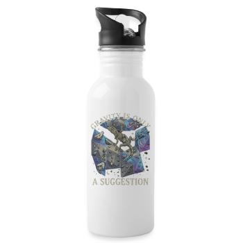 Boulderer gravity is just a suggestion - Water bottle with straw - white - Right