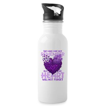 The mind may not remember, but - Water bottle with straw - white - Right