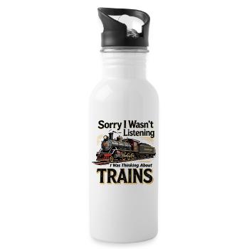 Train Dic Conception de locomotive - Gourde avec paille intégrée - blanc - Droite
