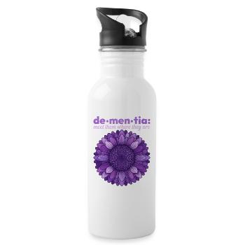 Sentier des Fleurs de Démence : Rencontrez-les - Gourde avec paille intégrée - blanc - Droite