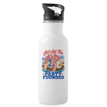 Let's found this party! George Washington - Water bottle with straw - white - Right