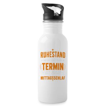 Ruhestand Mein Einziger Termin Ist Jetzt - Trinkflasche mit integriertem Trinkhalm - Weiß - Rechts
