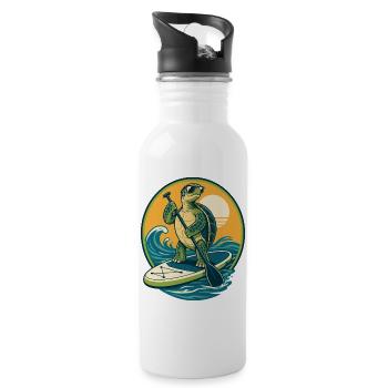  Funny SUP Paddleboard Board Stand Up paddel - Trinkflasche mit integriertem Trinkhalm - Weiß - Rechts