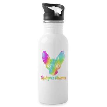 Sphynx Mama - Water bottle with straw - white - Right