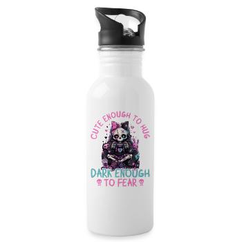 Pastel Goth Soft Goth Gaming Gamer - Water bottle with straw - white - Right