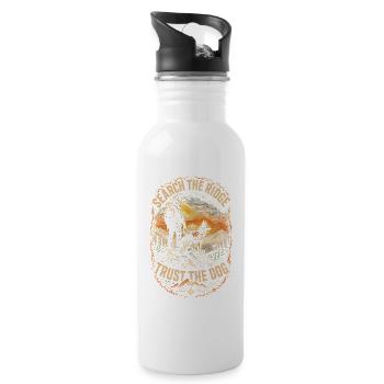Rescue Team Search The Ridge Trust The Dog - Water bottle with straw - white - Right